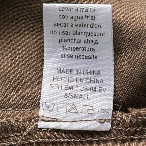 Fate Olive Green Drape Front Vest Drawstring Cinched Waist Women's Sz L - Picture 11 of 13